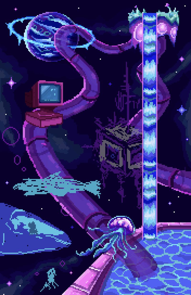 The same piece in progress